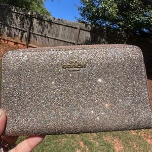 Glitter Coach Wristlet Wallet
